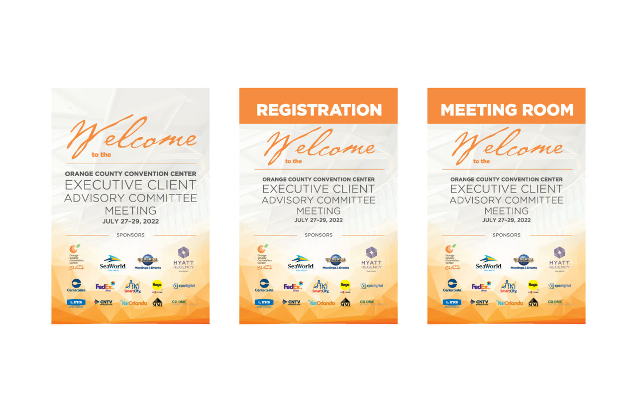 Orange County Convention Center - Executive Client Advisory Committee signage
